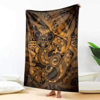 Aotearoa Maori Hei Tiki Blanket Koura Kowhaiwhai Puhoro Motif LT9 - Polynesian Pride