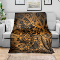 Aotearoa Maori Hei Tiki Blanket Koura Kowhaiwhai Puhoro Motif LT9 - Polynesian Pride
