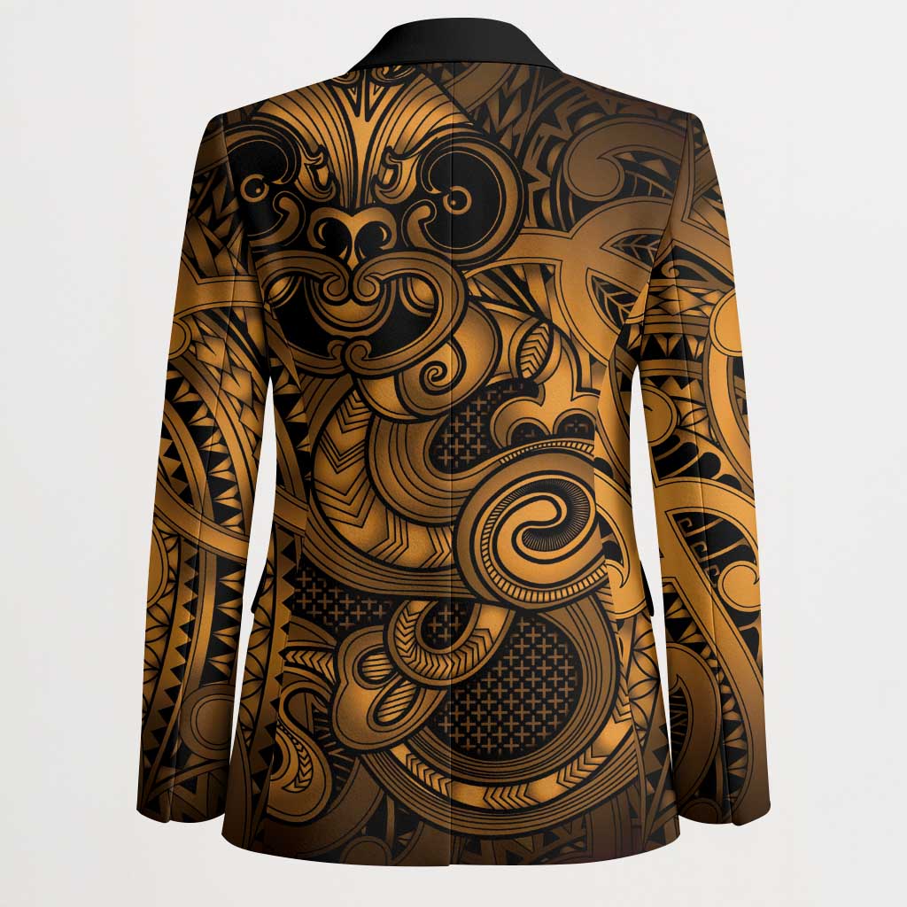 Aotearoa Maori Hei Tiki Blazer Koura Kowhaiwhai Puhoro Motif LT9 - Polynesian Pride