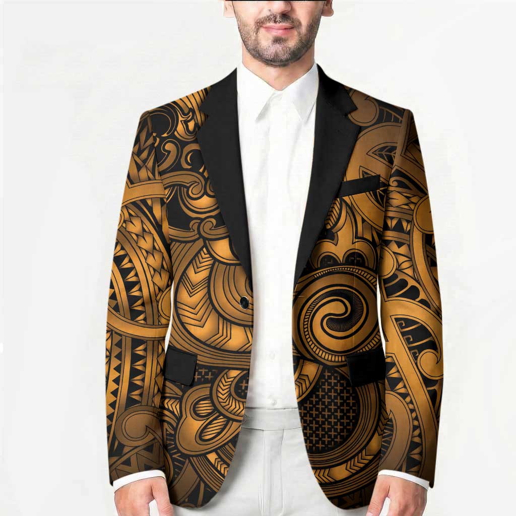 Aotearoa Maori Hei Tiki Blazer Koura Kowhaiwhai Puhoro Motif LT9 - Polynesian Pride