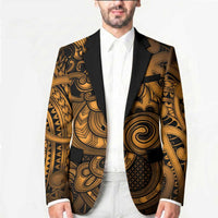 Aotearoa Maori Hei Tiki Blazer Koura Kowhaiwhai Puhoro Motif LT9 - Polynesian Pride