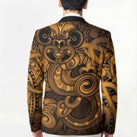 Aotearoa Maori Hei Tiki Blazer Koura Kowhaiwhai Puhoro Motif LT9 - Polynesian Pride