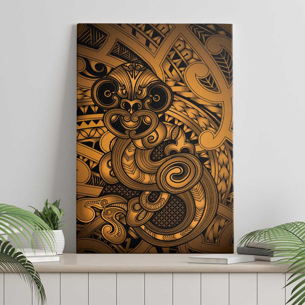 Aotearoa Maori Hei Tiki Canvas Wall Art Koura Kowhaiwhai Puhoro Motif