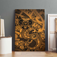 Aotearoa Maori Hei Tiki Canvas Wall Art Koura Kowhaiwhai Puhoro Motif