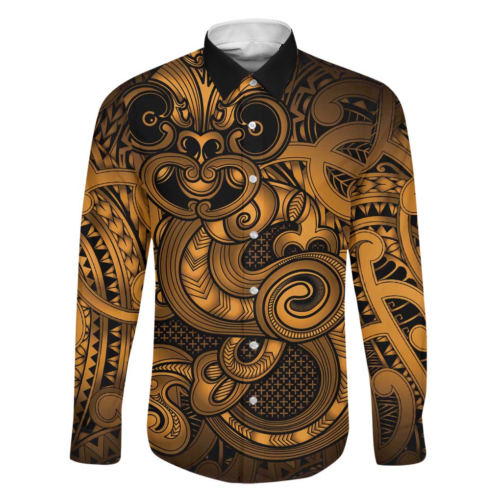 Aotearoa Maori Hei Tiki Family Matching Long Sleeve Bodycon Dress and Hawaiian Shirt Koura Kowhaiwhai Puhoro Motif