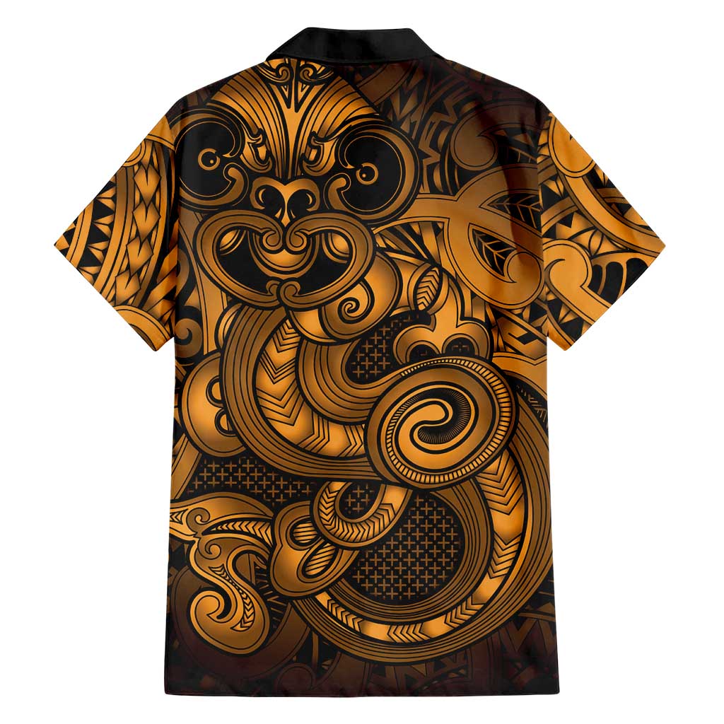 Aotearoa Maori Hei Tiki Family Matching Off Shoulder Short Dress and Hawaiian Shirt Koura Kowhaiwhai Puhoro Motif