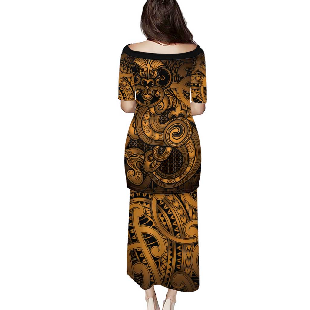 Aotearoa Maori Hei Tiki Family Matching Puletasi and Hawaiian Shirt Koura Kowhaiwhai Puhoro Motif