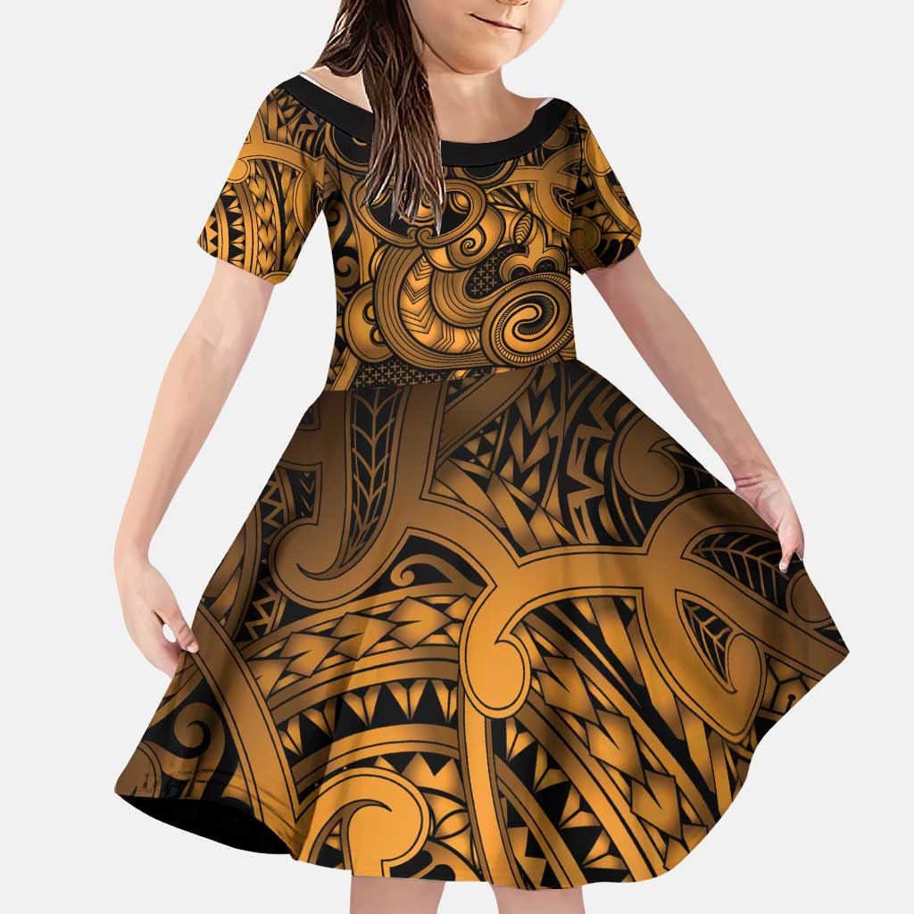Aotearoa Maori Hei Tiki Family Matching Summer Maxi Dress and Hawaiian Shirt Koura Kowhaiwhai Puhoro Motif