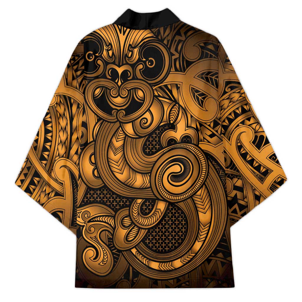 Aotearoa Maori Hei Tiki Kimono Koura Kowhaiwhai Puhoro Motif LT9 - Polynesian Pride