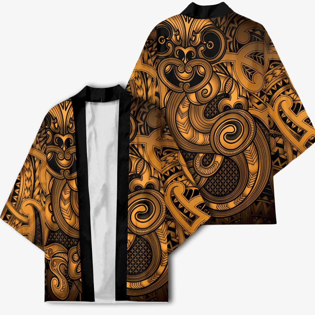 Aotearoa Maori Hei Tiki Kimono Koura Kowhaiwhai Puhoro Motif LT9 - Polynesian Pride