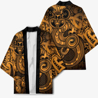 Aotearoa Maori Hei Tiki Kimono Koura Kowhaiwhai Puhoro Motif LT9 - Polynesian Pride