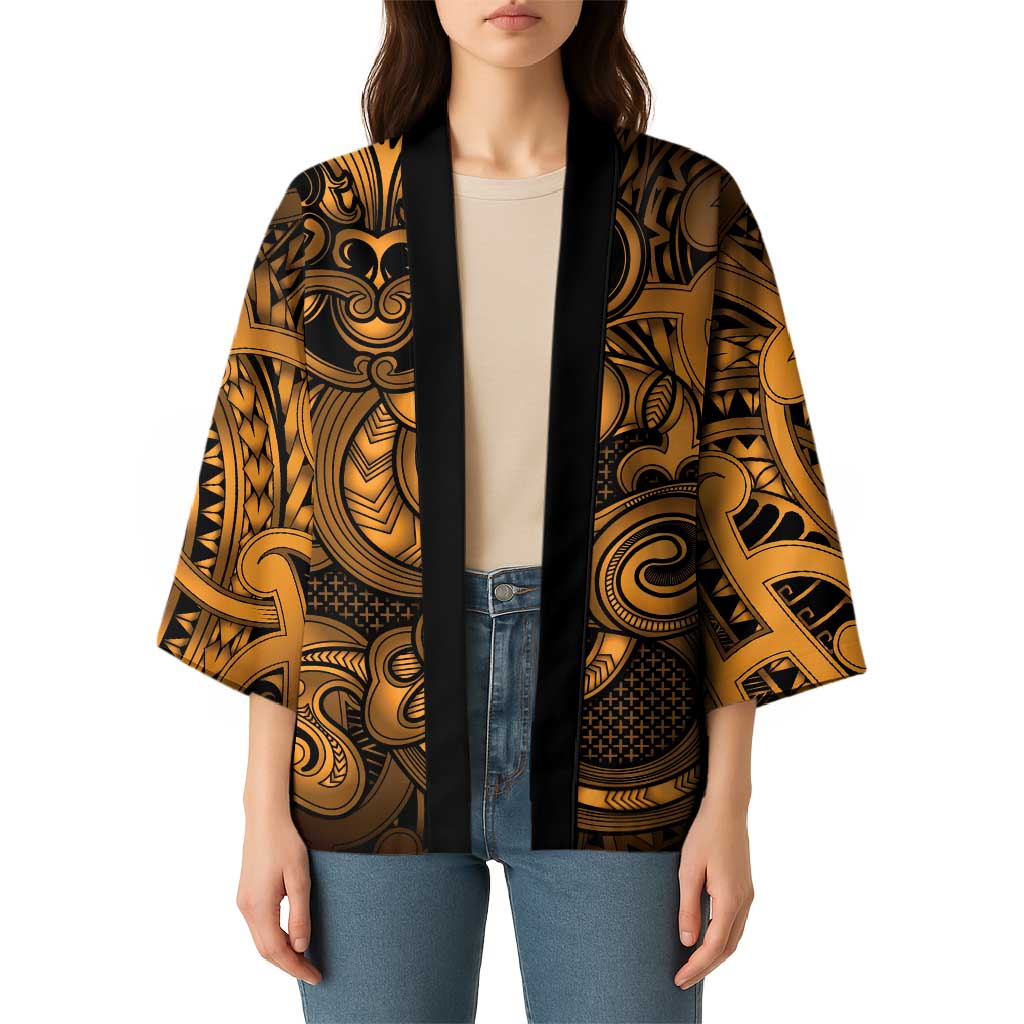 Aotearoa Maori Hei Tiki Kimono Koura Kowhaiwhai Puhoro Motif LT9 - Polynesian Pride