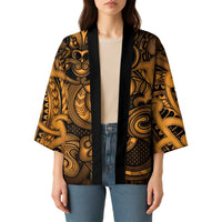 Aotearoa Maori Hei Tiki Kimono Koura Kowhaiwhai Puhoro Motif LT9 - Polynesian Pride
