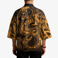 Aotearoa Maori Hei Tiki Kimono Koura Kowhaiwhai Puhoro Motif LT9 - Polynesian Pride