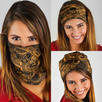 Aotearoa Maori Hei Tiki Neck Gaiter Koura Kowhaiwhai Puhoro Motif LT9 - Polynesian Pride