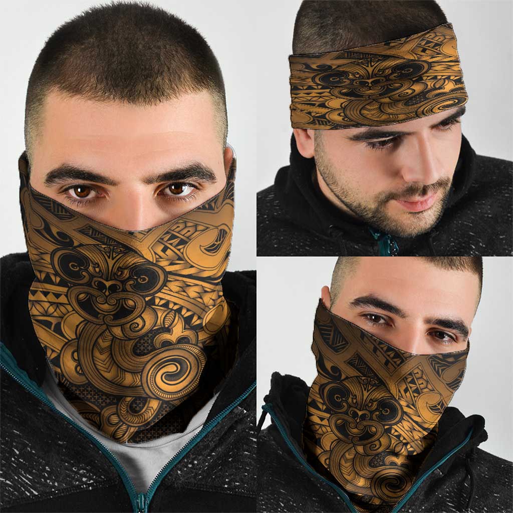 Aotearoa Maori Hei Tiki Neck Gaiter Koura Kowhaiwhai Puhoro Motif LT9 - Polynesian Pride