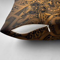 Aotearoa Maori Hei Tiki Pillow Cover Koura Kowhaiwhai Puhoro Motif LT9 - Polynesian Pride