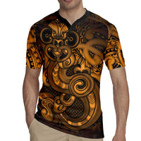 Aotearoa Maori Hei Tiki Rugby Jersey Koura Kowhaiwhai Puhoro Motif