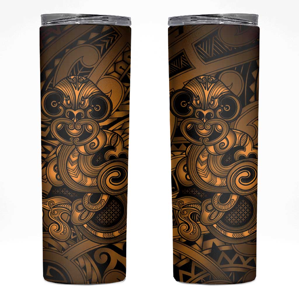 Aotearoa Maori Hei Tiki Skinny Tumbler Koura Kowhaiwhai Puhoro Motif