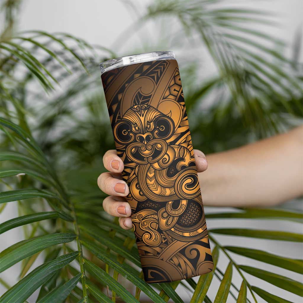 Aotearoa Maori Hei Tiki Skinny Tumbler Koura Kowhaiwhai Puhoro Motif
