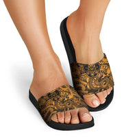 Aotearoa Maori Hei Tiki Slide Sandals Koura Kowhaiwhai Puhoro Motif LT9 - Polynesian Pride