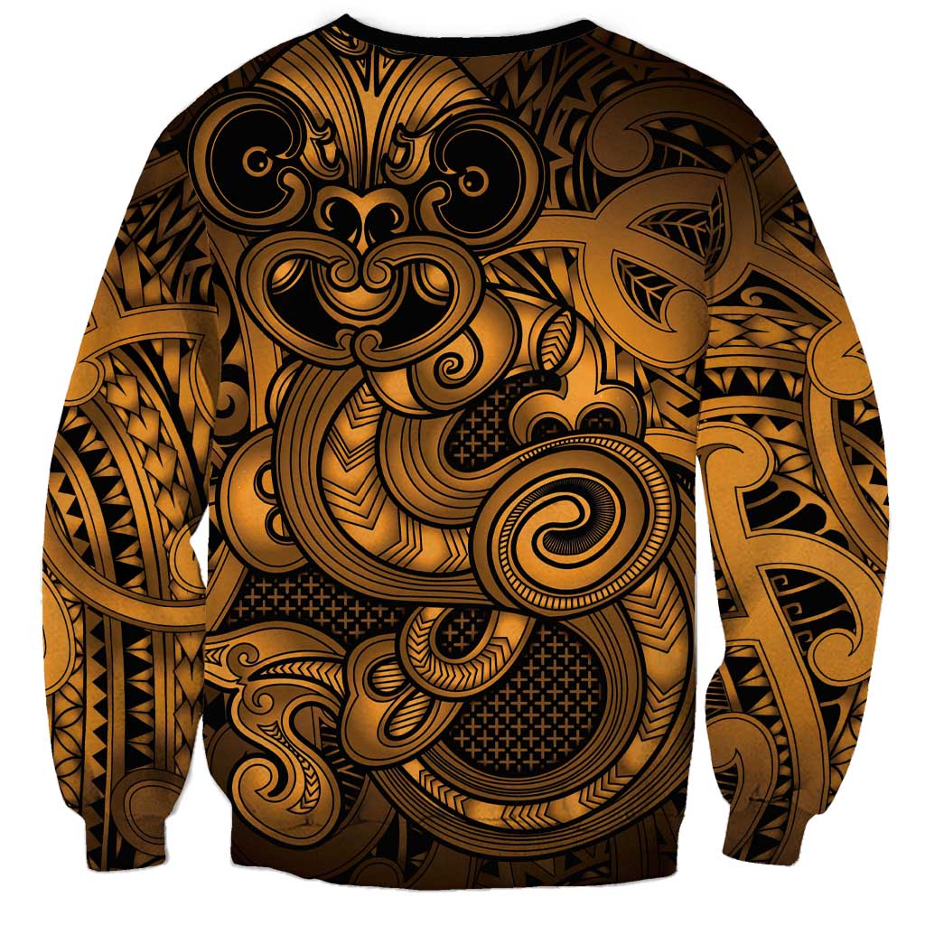 Aotearoa Maori Hei Tiki Sweatshirt Koura Kowhaiwhai Puhoro Motif LT9 - Polynesian Pride