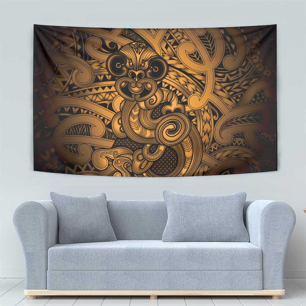 Aotearoa Maori Hei Tiki Tapestry Koura Kowhaiwhai Puhoro Motif LT9 - Polynesian Pride