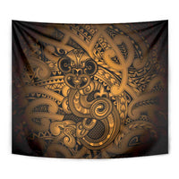 Aotearoa Maori Hei Tiki Tapestry Koura Kowhaiwhai Puhoro Motif LT9 - Polynesian Pride