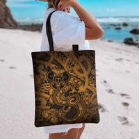 Aotearoa Maori Hei Tiki Tote Bag Koura Kowhaiwhai Puhoro Motif