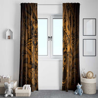Aotearoa Maori Hei Tiki Window Curtain Koura Kowhaiwhai Puhoro Motif LT9 - Polynesian Pride