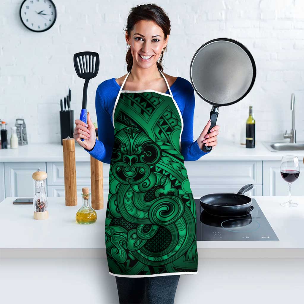 Aotearoa Maori Hei Tiki Apron Kakariki Kowhaiwhai Puhoro Motif LT9 - Polynesian Pride