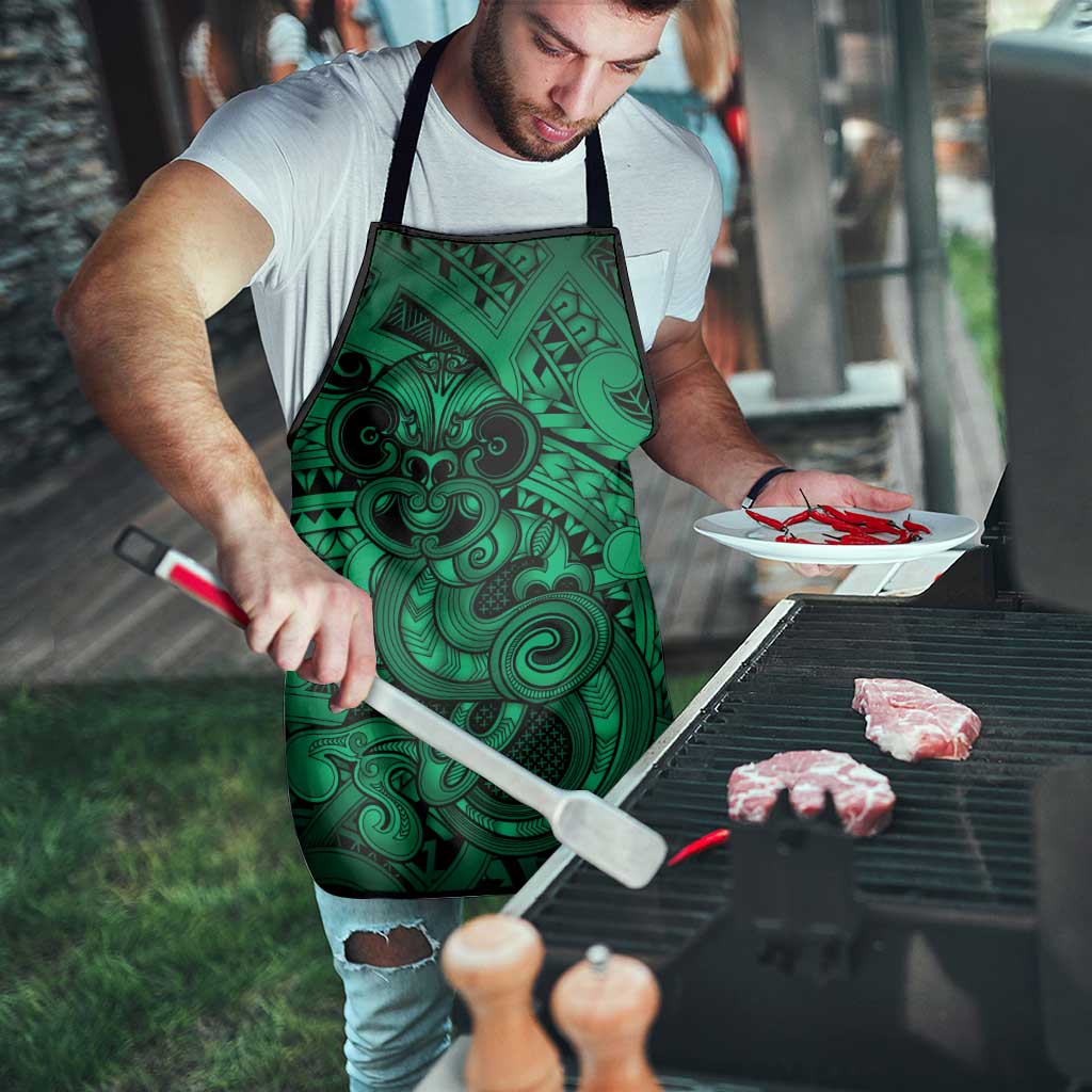 Aotearoa Maori Hei Tiki Apron Kakariki Kowhaiwhai Puhoro Motif LT9 - Polynesian Pride