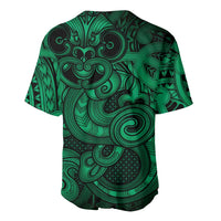 Aotearoa Maori Hei Tiki Baseball Jersey Kakariki Kowhaiwhai Puhoro Motif