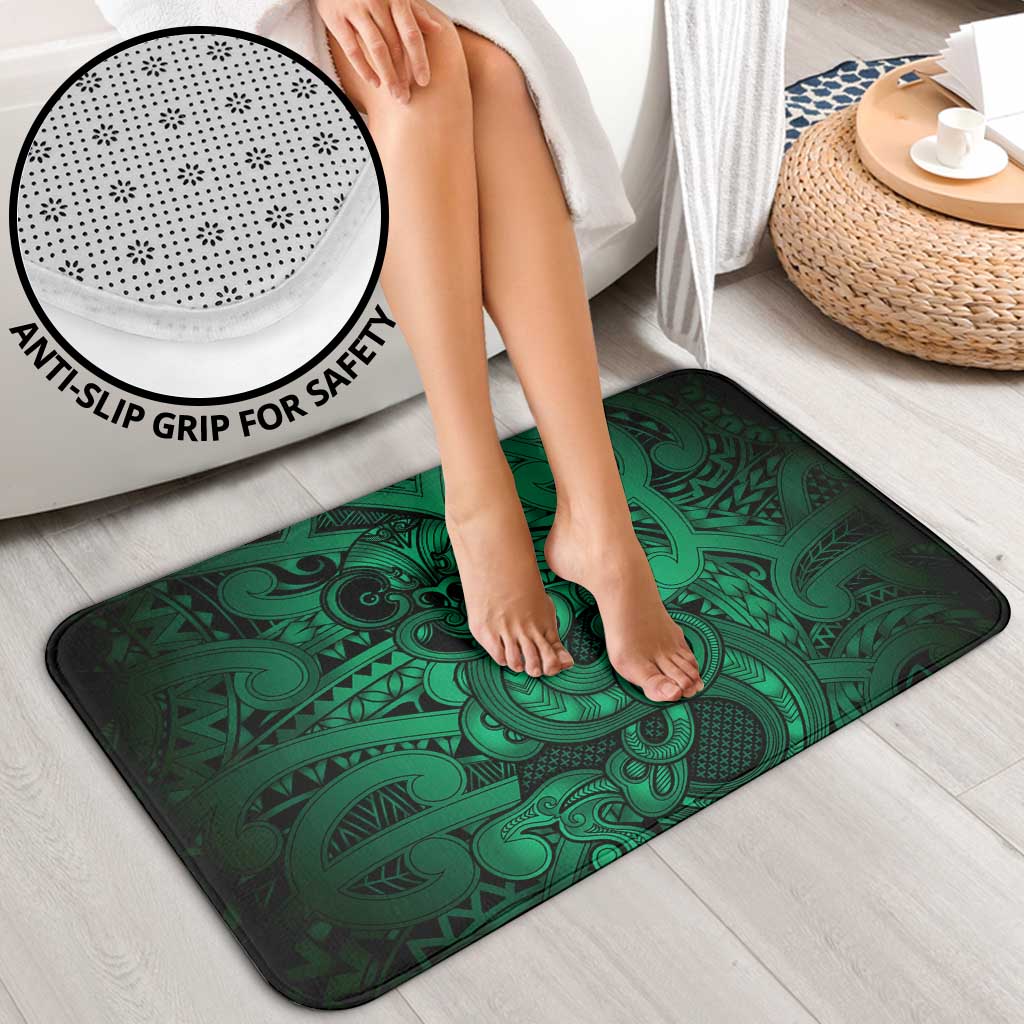 Aotearoa Maori Hei Tiki Bathroom Set Kakariki Kowhaiwhai Puhoro Motif LT9 - Polynesian Pride