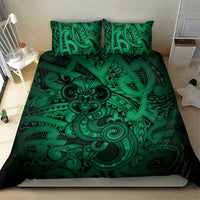 Aotearoa Maori Hei Tiki Bedding Set Kakariki Kowhaiwhai Puhoro Motif LT9 - Polynesian Pride