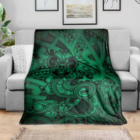 Aotearoa Maori Hei Tiki Blanket Kakariki Kowhaiwhai Puhoro Motif LT9 - Polynesian Pride