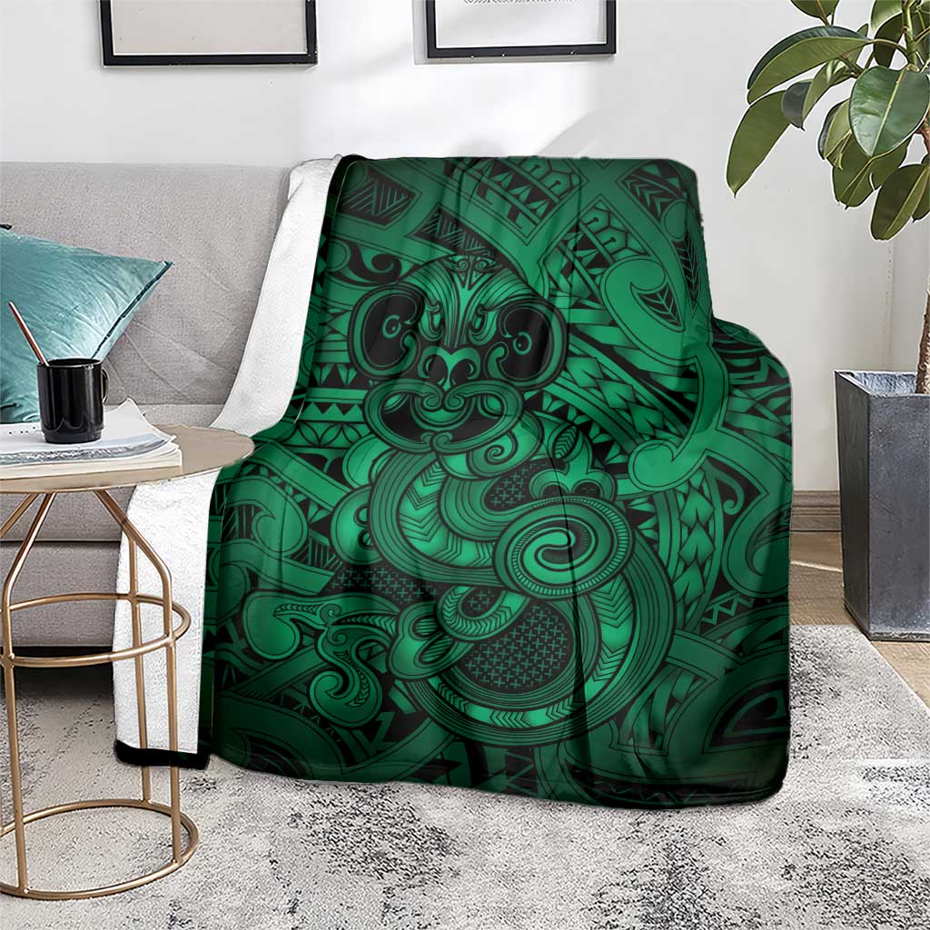 Aotearoa Maori Hei Tiki Blanket Kakariki Kowhaiwhai Puhoro Motif LT9 - Polynesian Pride