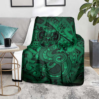 Aotearoa Maori Hei Tiki Blanket Kakariki Kowhaiwhai Puhoro Motif LT9 - Polynesian Pride