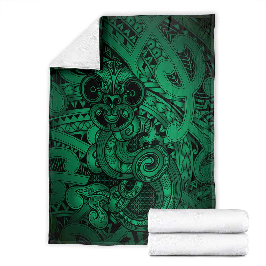 Aotearoa Maori Hei Tiki Blanket Kakariki Kowhaiwhai Puhoro Motif LT9 - Polynesian Pride