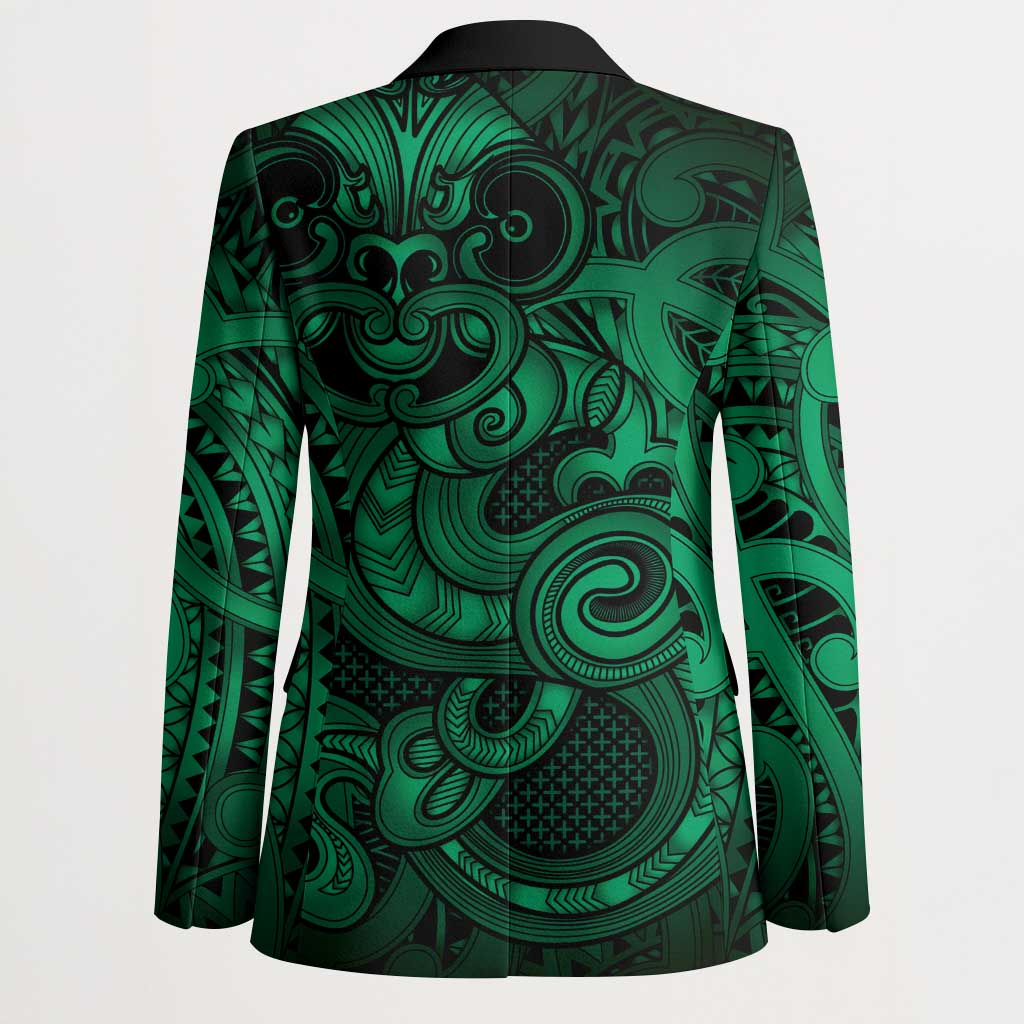 Aotearoa Maori Hei Tiki Blazer Kakariki Kowhaiwhai Puhoro Motif LT9 - Polynesian Pride
