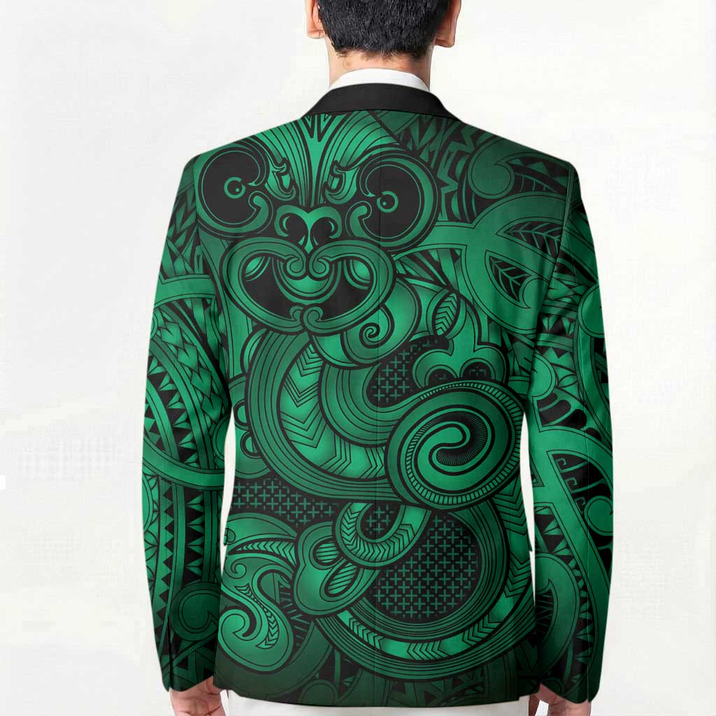 Aotearoa Maori Hei Tiki Blazer Kakariki Kowhaiwhai Puhoro Motif LT9 - Polynesian Pride