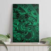 Aotearoa Maori Hei Tiki Canvas Wall Art Kakariki Kowhaiwhai Puhoro Motif LT9 - Polynesian Pride