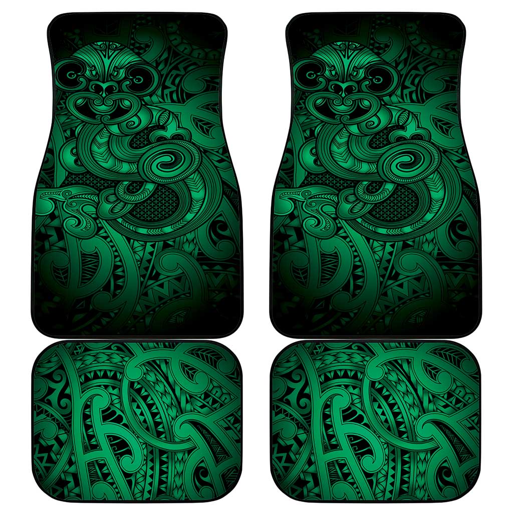 Aotearoa Maori Hei Tiki Car Mats Kakariki Kowhaiwhai Puhoro Motif LT9 - Polynesian Pride