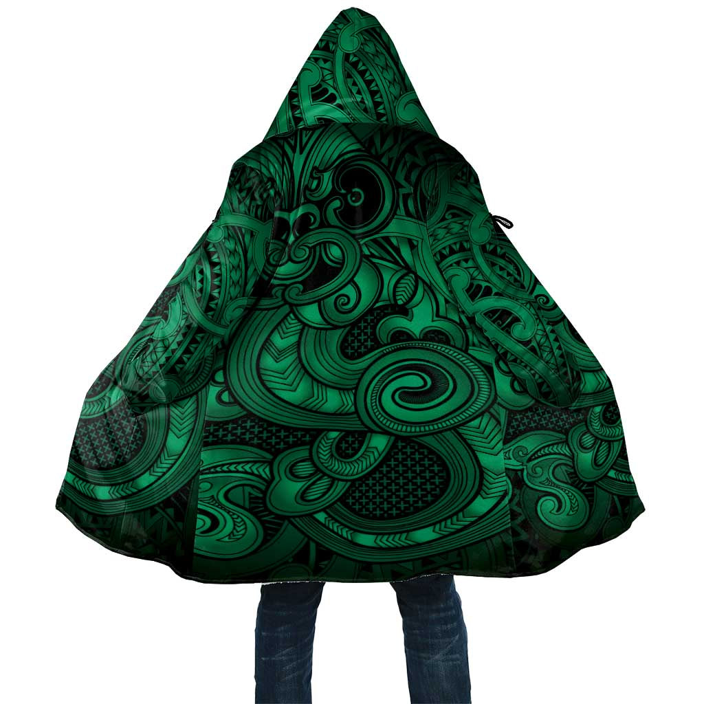 Aotearoa Maori Hei Tiki Cloak Kakariki Kowhaiwhai Puhoro Motif LT9 Unisex Green - Polynesian Pride