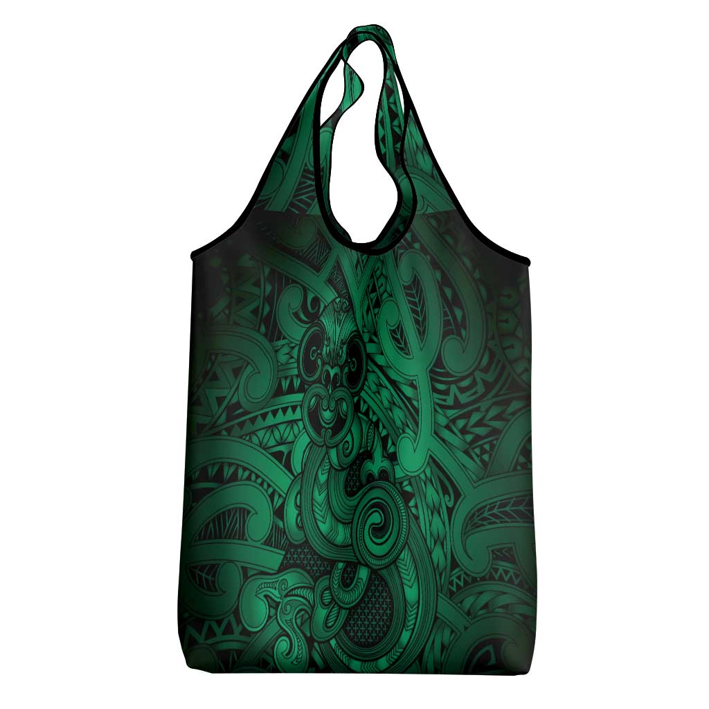 Aotearoa Maori Hei Tiki Grocery Bag Kakariki Kowhaiwhai Puhoro Motif LT9 - Polynesian Pride