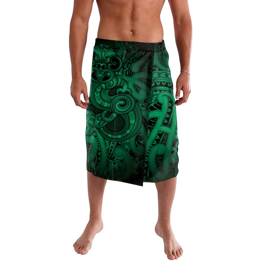 Aotearoa Maori Hei Tiki Lavalava Kakariki Kowhaiwhai Puhoro Motif LT9 Green - Polynesian Pride