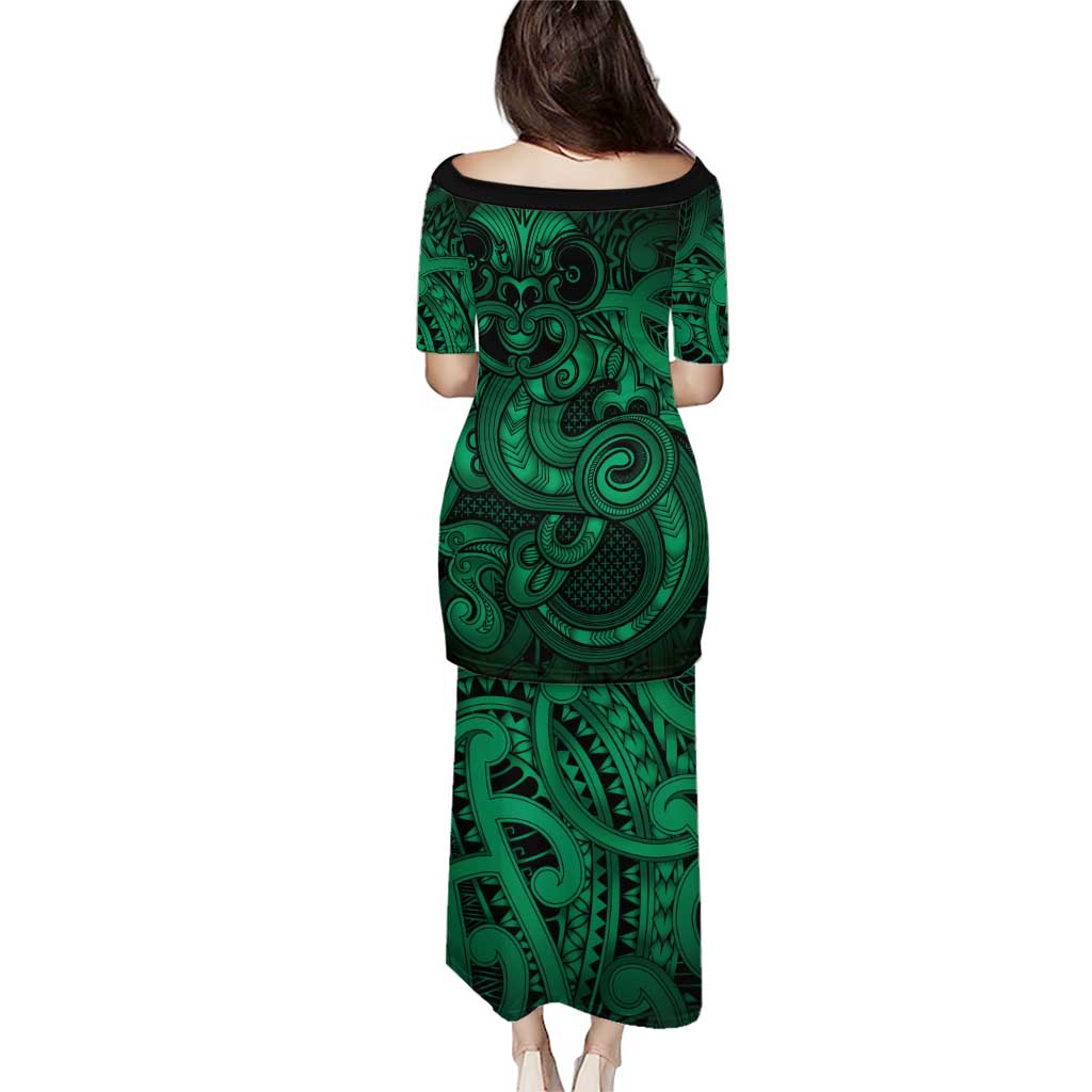 Aotearoa Maori Hei Tiki Puletasi Kakariki Kowhaiwhai Puhoro Motif