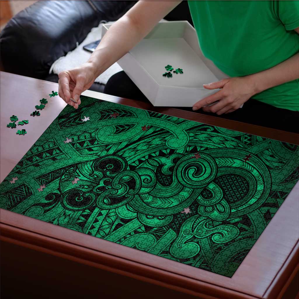 Aotearoa Maori Hei Tiki Puzzle Kakariki Kowhaiwhai Puhoro Motif LT9 - Polynesian Pride