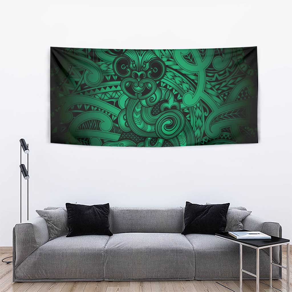 Aotearoa Maori Hei Tiki Tapestry Kakariki Kowhaiwhai Puhoro Motif LT9 - Polynesian Pride
