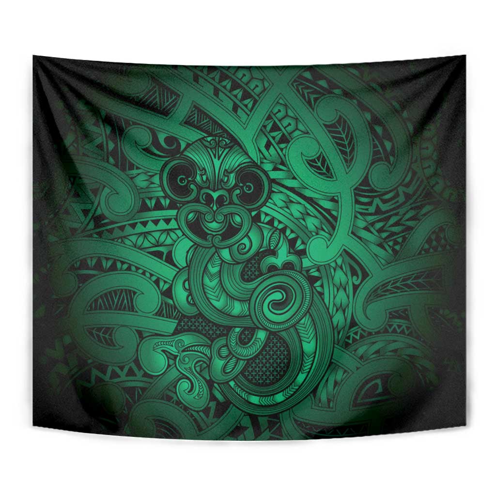 Aotearoa Maori Hei Tiki Tapestry Kakariki Kowhaiwhai Puhoro Motif LT9 - Polynesian Pride